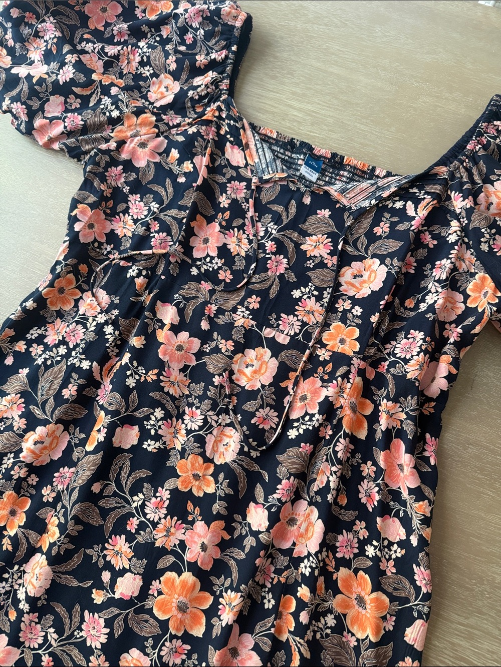 Old Navy Floral Puff Sleeve Midi Dress | XLP